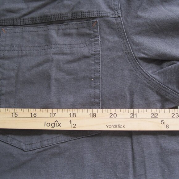 Rugged Elements men’s outdoor button down work Canvas shirt long sleeves gray, L - Picture 6 of 10